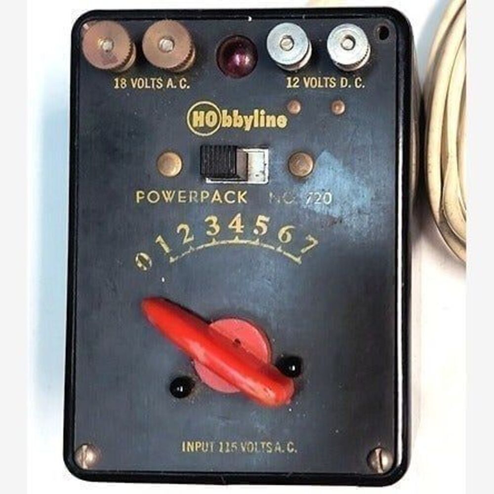 Vintage Hobbyline Model #720 Railroad Train Transformer Powerpack AC DC